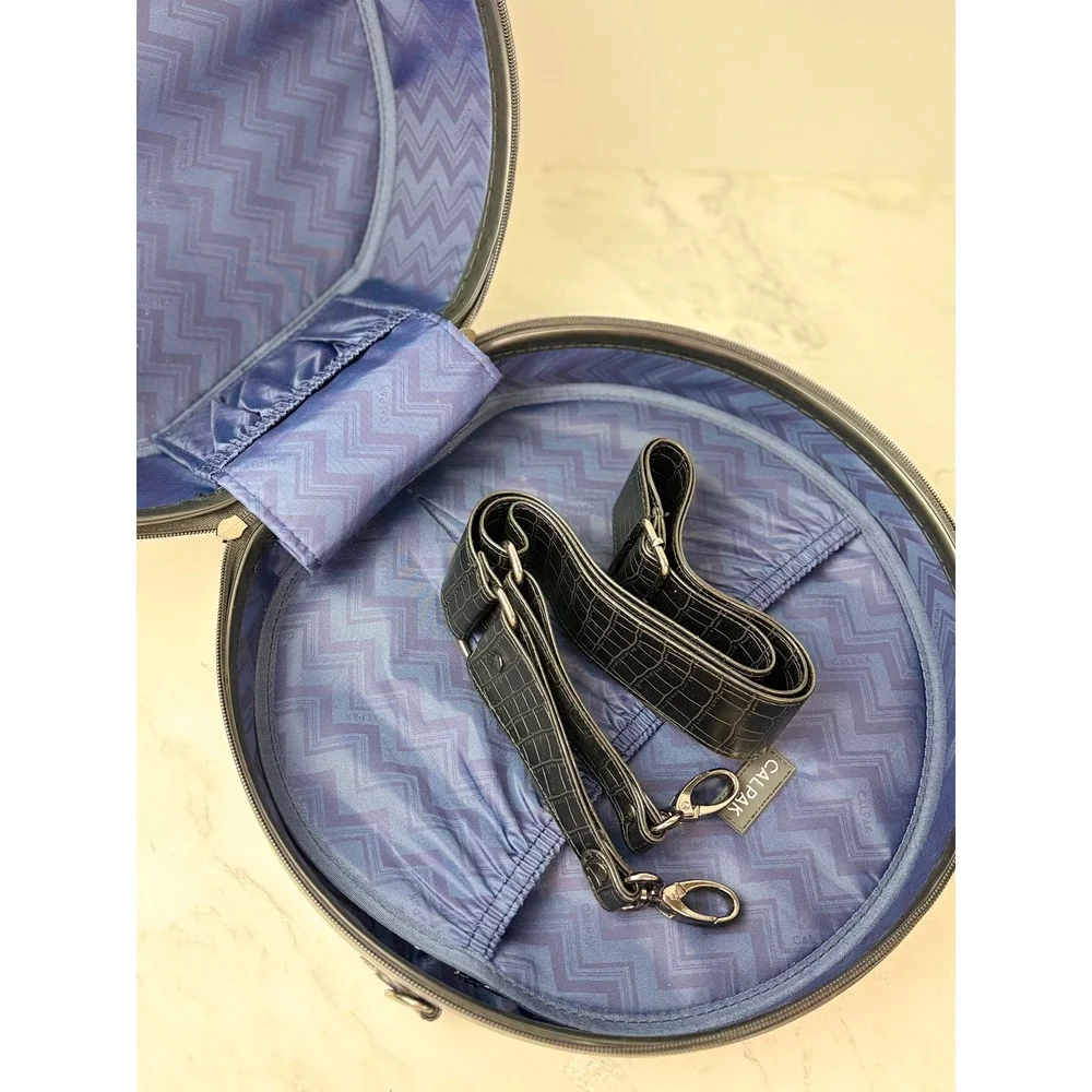 Calpak Baye Midnight Marble Hat Box Travel Case 14